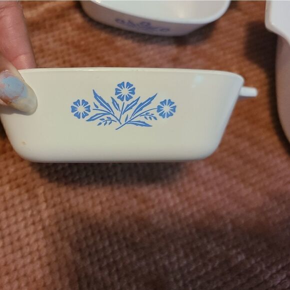 5 piece Corning Ware Blue Flowers - Picture 3 of 7